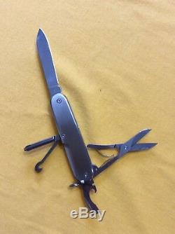 Custom Swiss Army Knife Titanium Scales Copper Cross Inlay