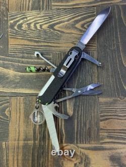Custom Victorinox File Yeoman 91mm Swiss Army Knife 3DP Black Plus Scales Clip