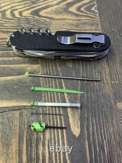 Custom Victorinox File Yeoman 91mm Swiss Army Knife 3DP Black Plus Scales Clip