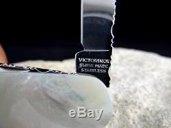 Custom Victorinox Swiss Army Knife Genuine Mother Of Pearl Filework Knives