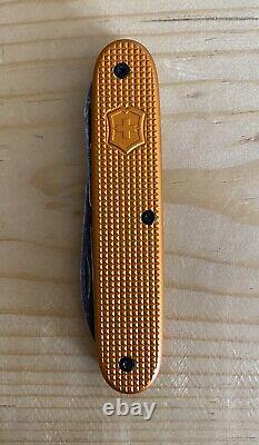 Custom Victorinox Voyageur Mod Anodized Orange Alox Scales Swiss Army Knife EDC