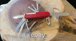 Discontinued Red Victorinox 91mm Master Craftsman Swiss Army Knife Phillips T85