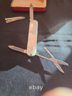 Extremely Rare Victorinox Pearl Handle 3-Blade 1960's In Original Box Must