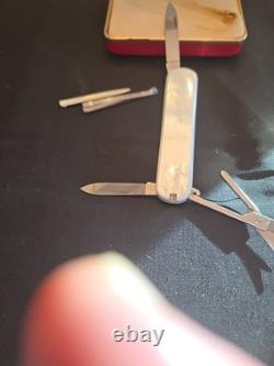 Extremely Rare Victorinox Pearl Handle 3-Blade 1960's In Original Box Must