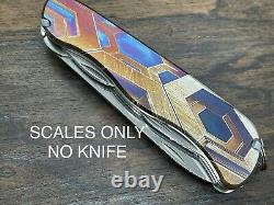 FALCON heat anodized Titanium Swiss Army Knife SCALES for 111mm Victorinox SAK