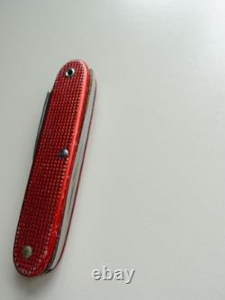 Faulty SAK Red Alox WENGER DELEMONT 1964 Pocketknife Swiss Army Knife 64 VTG