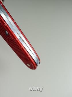 Faulty SAK Red Alox WENGER DELEMONT 1964 Pocketknife Swiss Army Knife 64 VTG