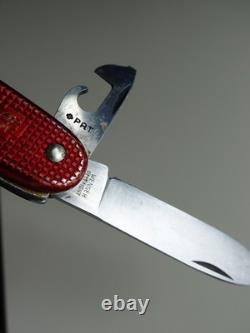 Faulty SAK Red Alox WENGER DELEMONT 1964 Pocketknife Swiss Army Knife 64 VTG