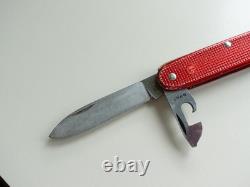 Faulty SAK Red Alox WENGER DELEMONT 1964 Pocketknife Swiss Army Knife 64 VTG