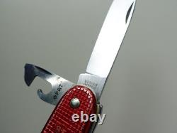 Faulty SAK Red Alox WENGER DELEMONT 1964 Pocketknife Swiss Army Knife 64 VTG