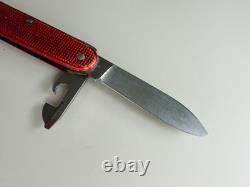 Faulty SAK Red Alox WENGER DELEMONT 1964 Pocketknife Swiss Army Knife 64 VTG
