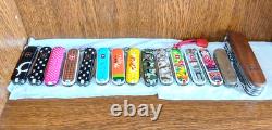 Featured Victorinox Classic and other limited edition Swiss Army knives. 15-piec