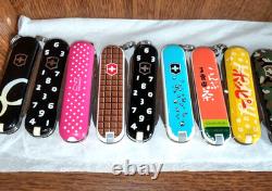 Featured Victorinox Classic and other limited edition Swiss Army knives. 15-piec