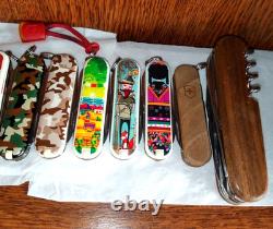 Featured Victorinox Classic and other limited edition Swiss Army knives. 15-piec