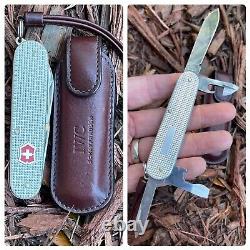 IWC Swiss Army Pocket Knife SAK by Victorinox w Leather Slip & Keychain Lanyard