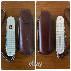 IWC Swiss Army Pocket Knife SAK by Victorinox w Leather Slip & Keychain Lanyard