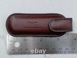 IWC Swiss Army Pocket Knife SAK by Victorinox w Leather Slip & Keychain Lanyard