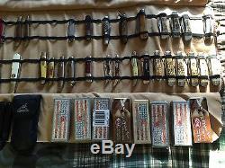 Knife Collection 50 Knifes Case & sons, Buck, Swiss Army, Boker, and More