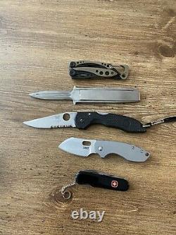 Knife Lot CRKT Benchmade Smith and Wesson Leatherman Swiss Army Knives