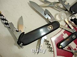 LOT of 5 VICTORINOX RARE BLACK COLLECTORS GIFT SET SWISS ARMY POCKET KNIVES SAK