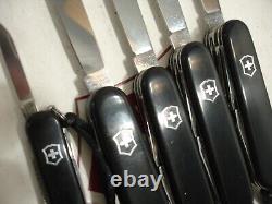 LOT of 5 VICTORINOX RARE BLACK COLLECTORS GIFT SET SWISS ARMY POCKET KNIVES SAK