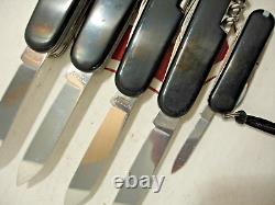 LOT of 5 VICTORINOX RARE BLACK COLLECTORS GIFT SET SWISS ARMY POCKET KNIVES SAK