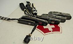 LOT of 5 VICTORINOX RARE BLACK COLLECTORS GIFT SET SWISS ARMY POCKET KNIVES SAK