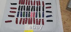 LOT of 50 SWISS ARMY VICTORINOX 58mm Keychain knives HEAVY WEAR 6-13/ lot 3