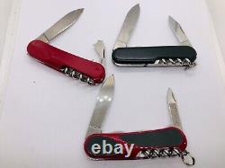 LOT4x WENGER BLACK RANGER 130MM&85mm 1/2 layers Evogrip Classic Swiss army knife