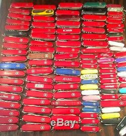 Large Lot Of 170 Swiss Army Victorinox Wenger Folding Pocket Knives