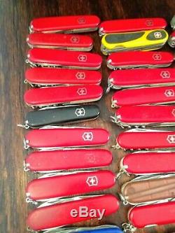 Large Lot Of 170 Swiss Army Victorinox Wenger Folding Pocket Knives