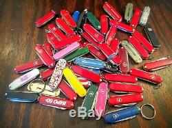 Large Lot Of 170 Swiss Army Victorinox Wenger Folding Pocket Knives