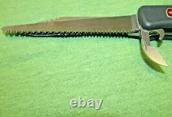 Large Wenger Delemont 6 Blade Swiss Army Knife Main Blade Side Lock