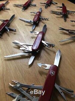Lot Of 10 Victorinox Swiss Army Knives Collectors Lot
