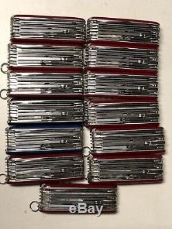 Lot Of 13 Victorinox SwissChamp 7 Folds Swiss Army Knives Excellent