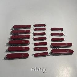 Lot Of 18 Victorinox Wenger Swiss Army Pocket Knives Knife Clean Complete