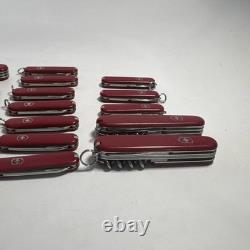 Lot Of 18 Victorinox Wenger Swiss Army Pocket Knives Knife Clean Complete