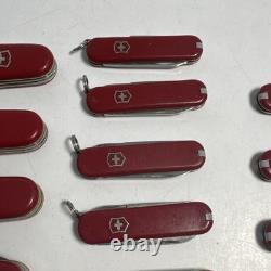 Lot Of 18 Victorinox Wenger Swiss Army Pocket Knives Knife Clean Complete