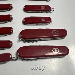 Lot Of 18 Victorinox Wenger Swiss Army Pocket Knives Knife Clean Complete