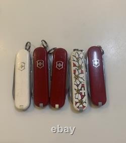 Lot Of 65 Victorinox Classic SD Swiss Army Knives 58mm Various Models Colors