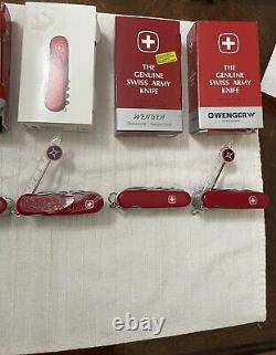 Lot Of new old stock Wenger/Victorinox Swiss Army knives-most with packaging