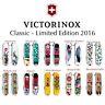 Lot of 10 New Victorinox Swiss Army Knives CLASSIC SD 2016 Limited Edition Set