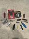 Lot of 10 Random Pocket Knives / Multitools Leatherman Buck Spyderco Swiss Army