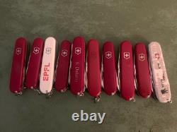 Lot of 10 Victorinox Swiss Army Knives Mix Of Models And Size TSA Average 2 Good