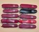 Lot of 10 Victorinox- Swiss Army Knives (SAK) Good Variety (001)