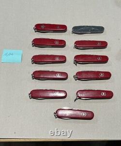 Lot of (11) Victorinox Tinker Swiss Army Pocket Knife (1.4603) Red 91mm