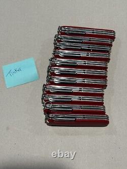 Lot of (11) Victorinox Tinker Swiss Army Pocket Knife (1.4603) Red 91mm