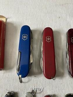 Lot of 12 Swiss Army Knives Victorinox Assorted Pocket Knives