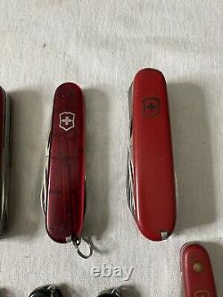 Lot of 12 Swiss Army Knives Victorinox Assorted Pocket Knives