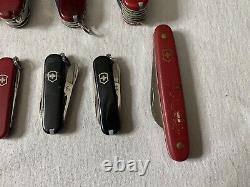 Lot of 12 Swiss Army Knives Victorinox Assorted Pocket Knives